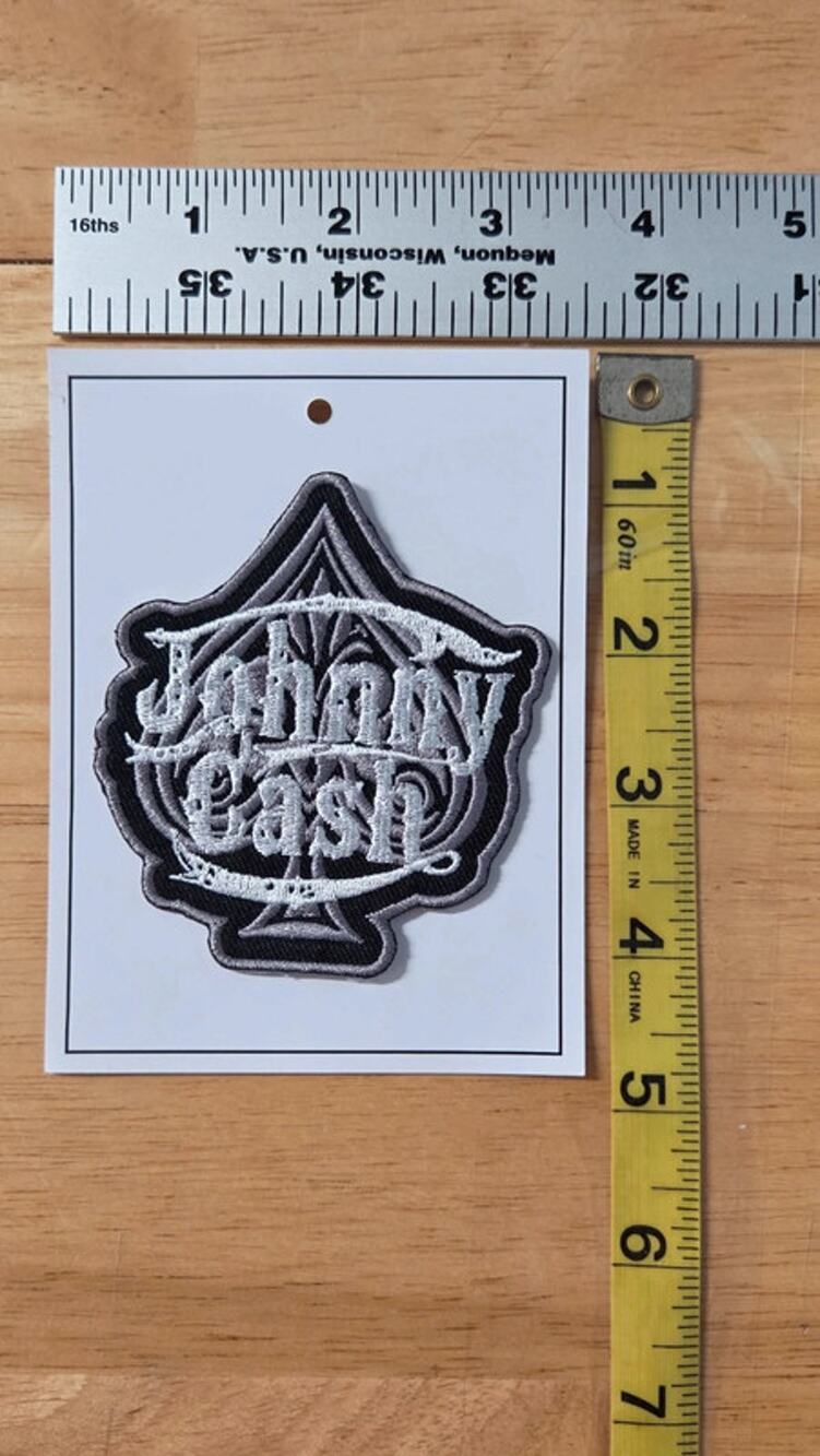 Johnny Cash Man in Black Logo Embroidered Patch Official Licensed Rock Off 2025